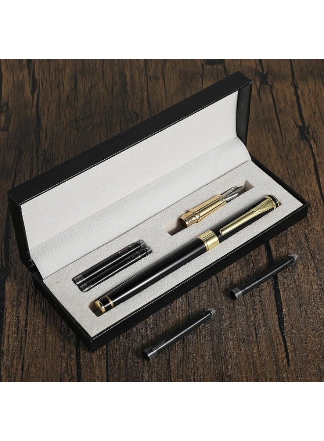 ChicAbode Luxury Fountain Pen with Ballpoint Pen Nib, Fine Point Fountain Rollerball Pen in Gift Box with 4 Ink Cartridges Business Writing Pen Set for Signature Calligraphy Office - Image 5
